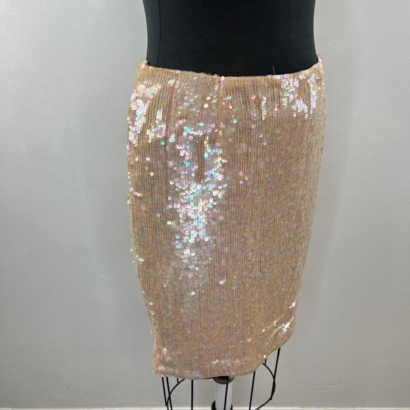 Sequin Mini Skirt - Gold - Picture 2 of 7